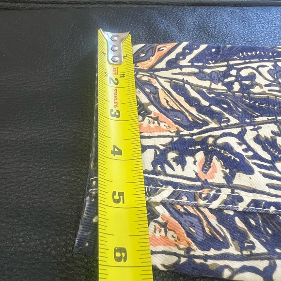 Tory Burch size 25 cropped Stretch skinny jeans pants multi color cotton stretch - Picture 12 of 12